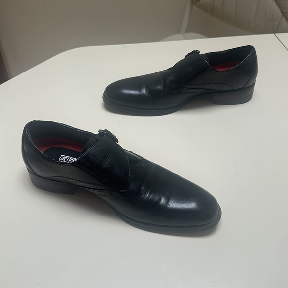 STACY ADAMS Karcher Plain Toe Monk Strap Slip-On Dress Shoes size 7.5 - Picture 6 of 10